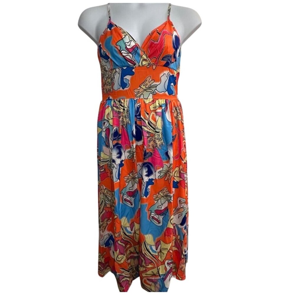 Colorful Summer Mundefeis Dress Size L - Picture 3 of 9